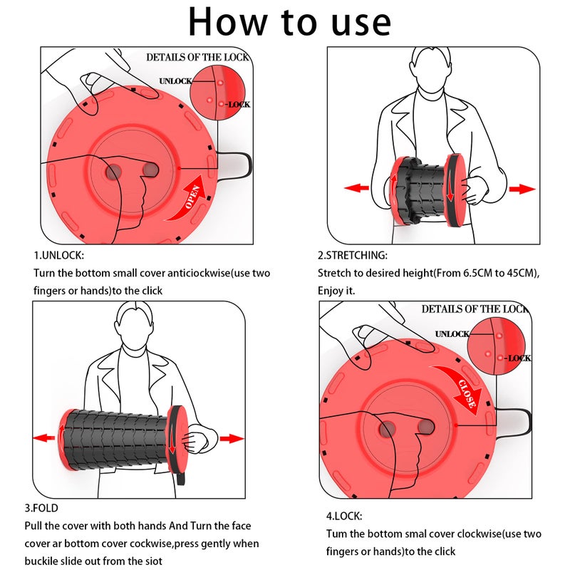 ALEVMOOM Telescoping Stool with Cushion, Portable Collapsible More Sturdy Capacity 440Ib, Retractable Collapsible Camping Adjustable Folding Stool for Hiking Garden BBQ - Image 4